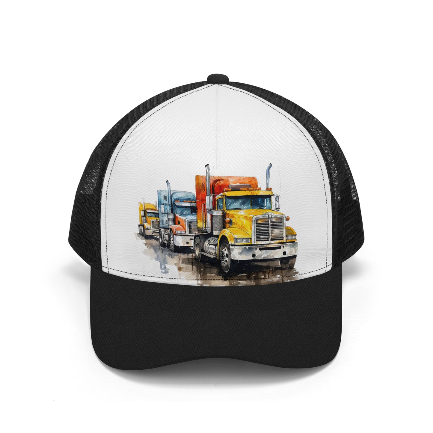 Semi Trucks Design Mesh Trucker Hat