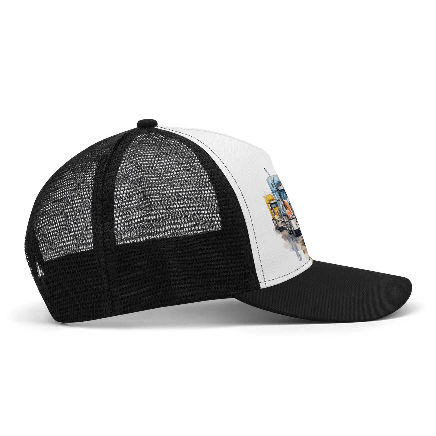 Semi Trucks Design Mesh Trucker Hat