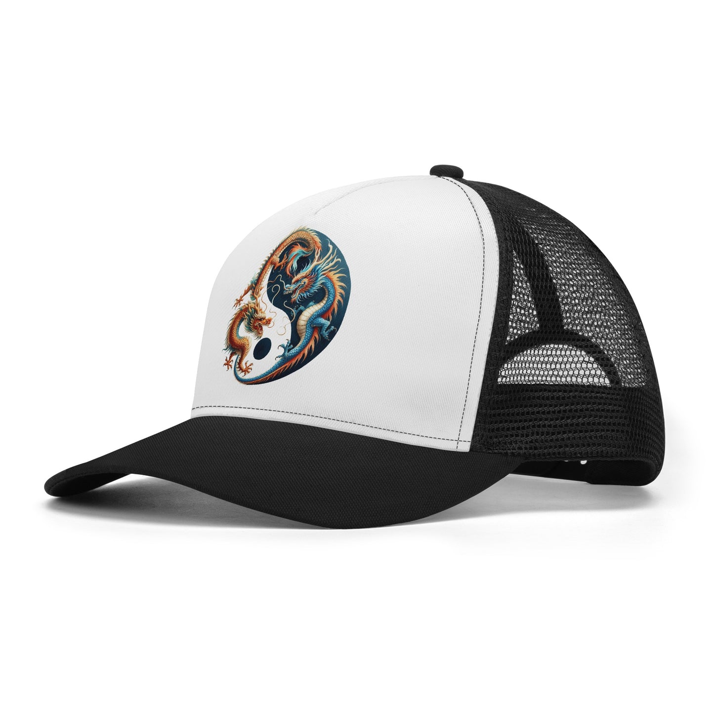 Yin Yang Dragons Mesh Trucker Hat