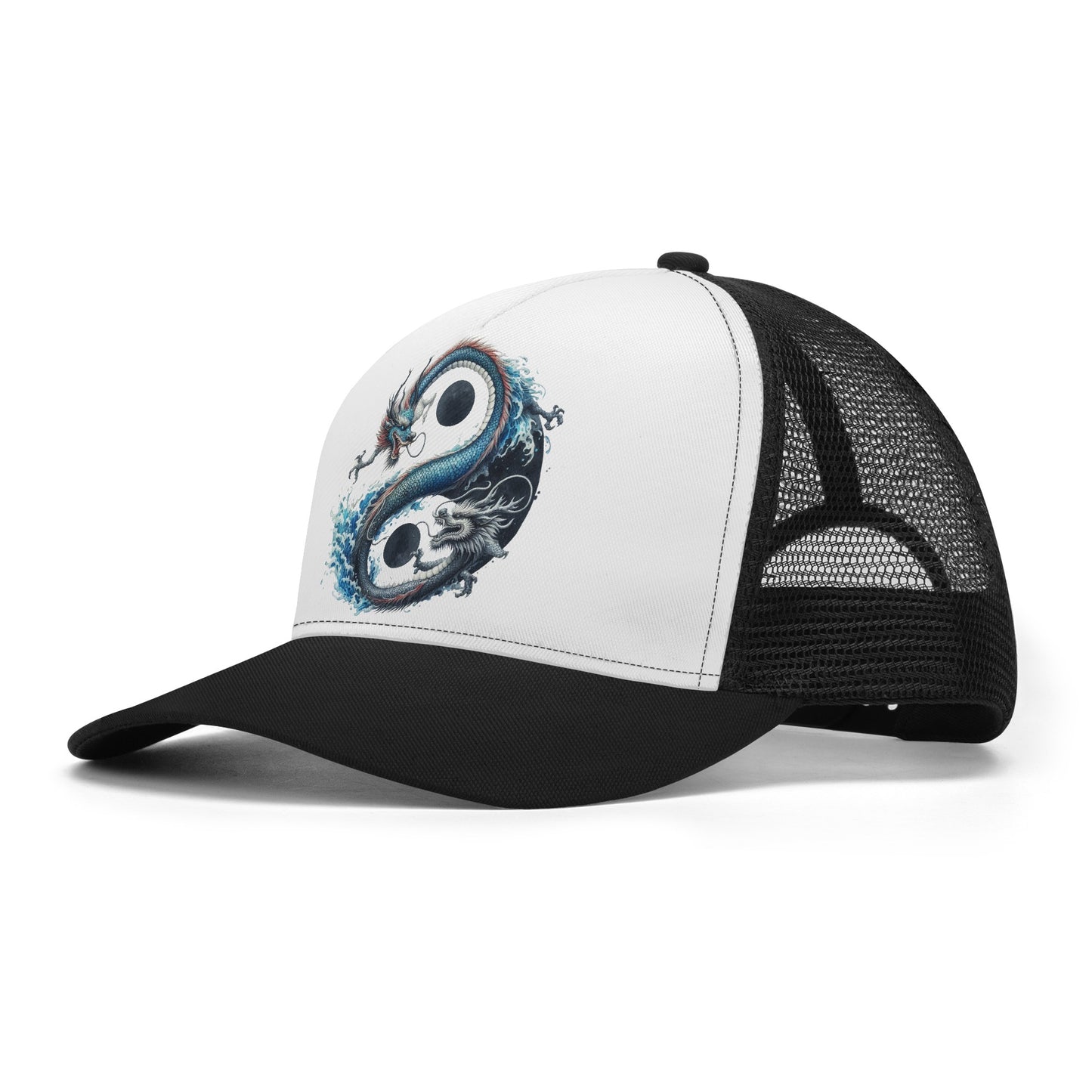 Yin Yang Dragons Mesh Trucker Hat