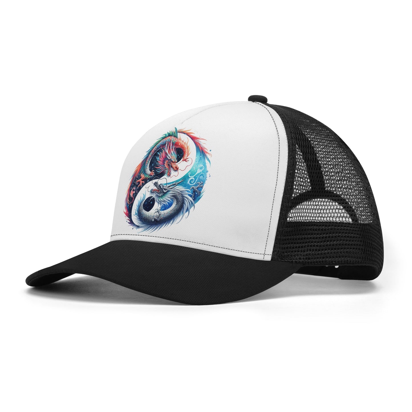 Yin Yang Dragons Mesh Trucker Hat