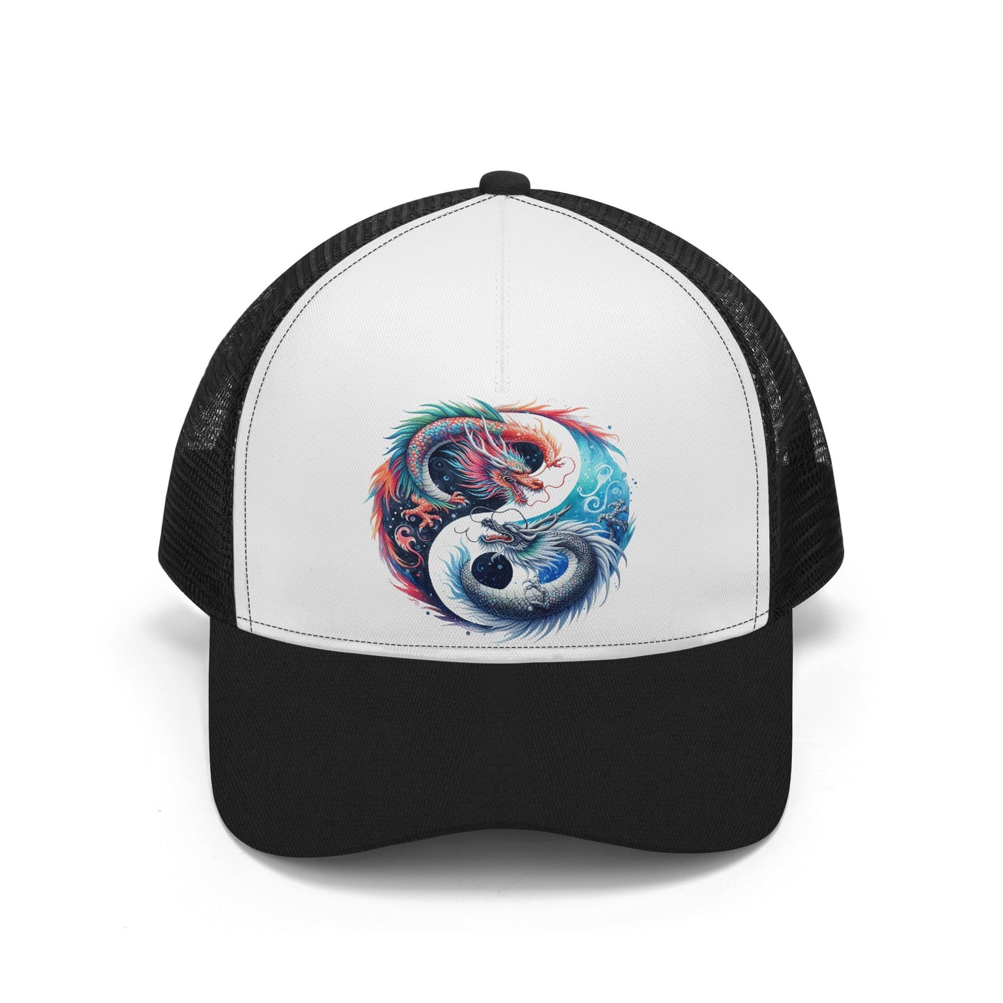 Yin Yang Dragons Mesh Trucker Hat