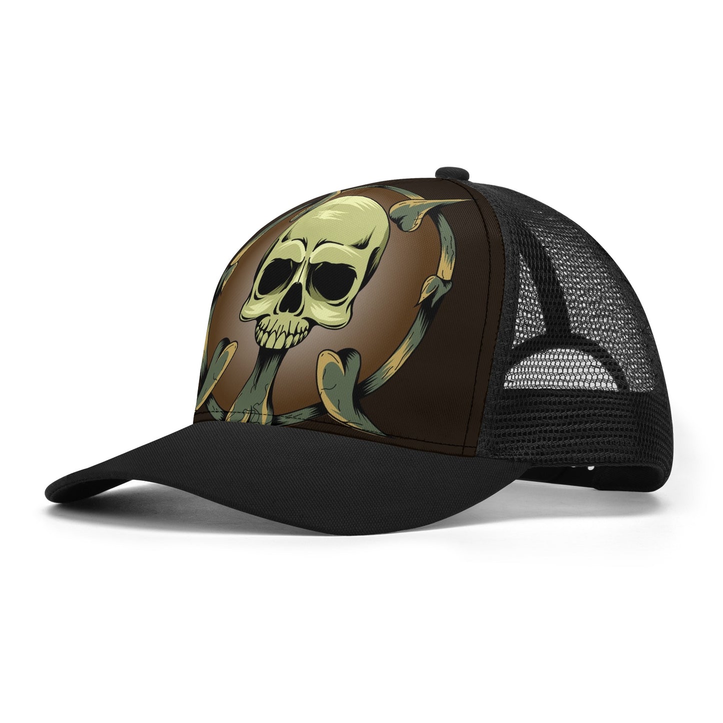 Skull Tattoo Design Mesh Trucker Hat