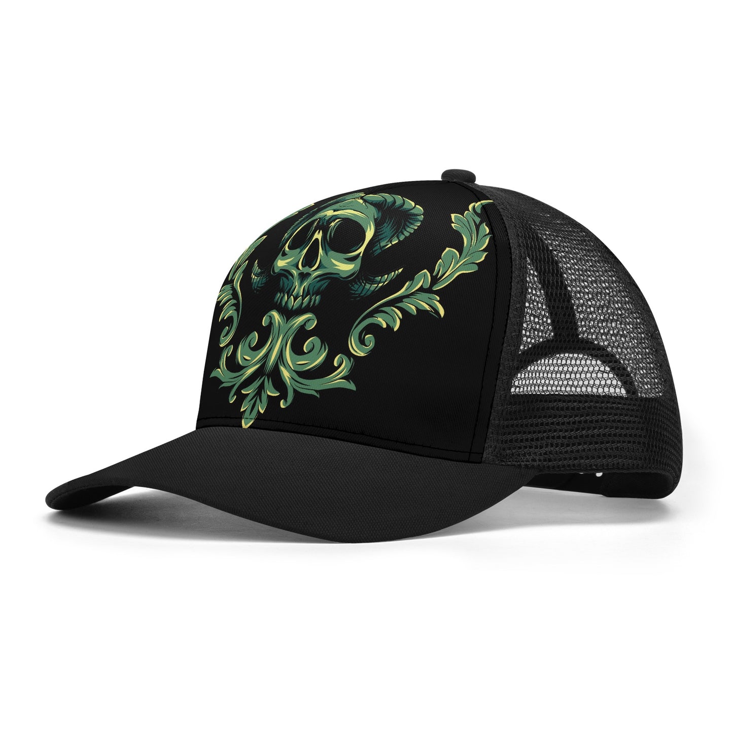 Skull Tattoo Design Mesh Trucker Hat