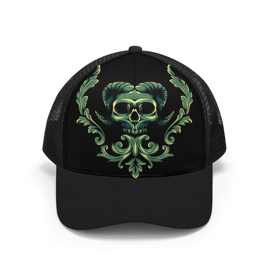 Skull Tattoo Design Mesh Trucker Hat