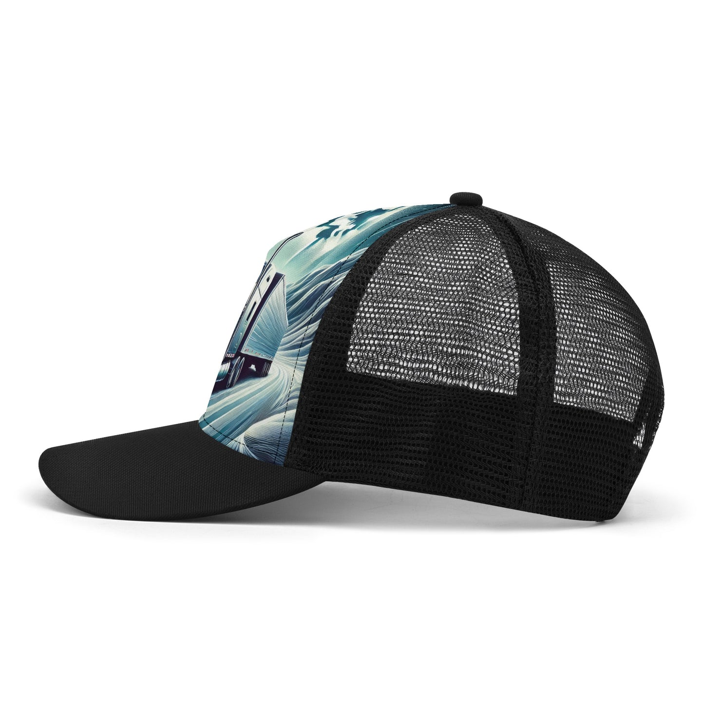 Semi Truck and Trailer Mesh Trucker Hat