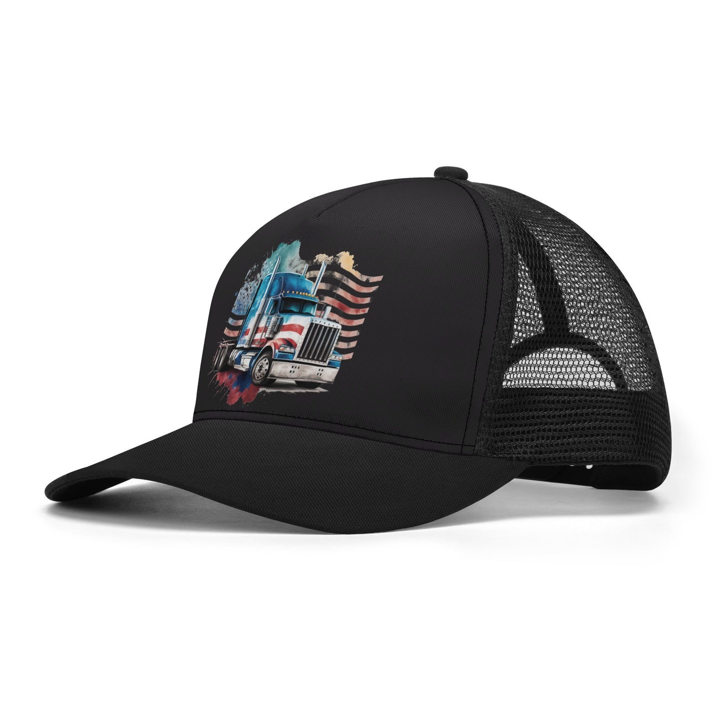 USA Semi Truck Mesh Trucker Hat