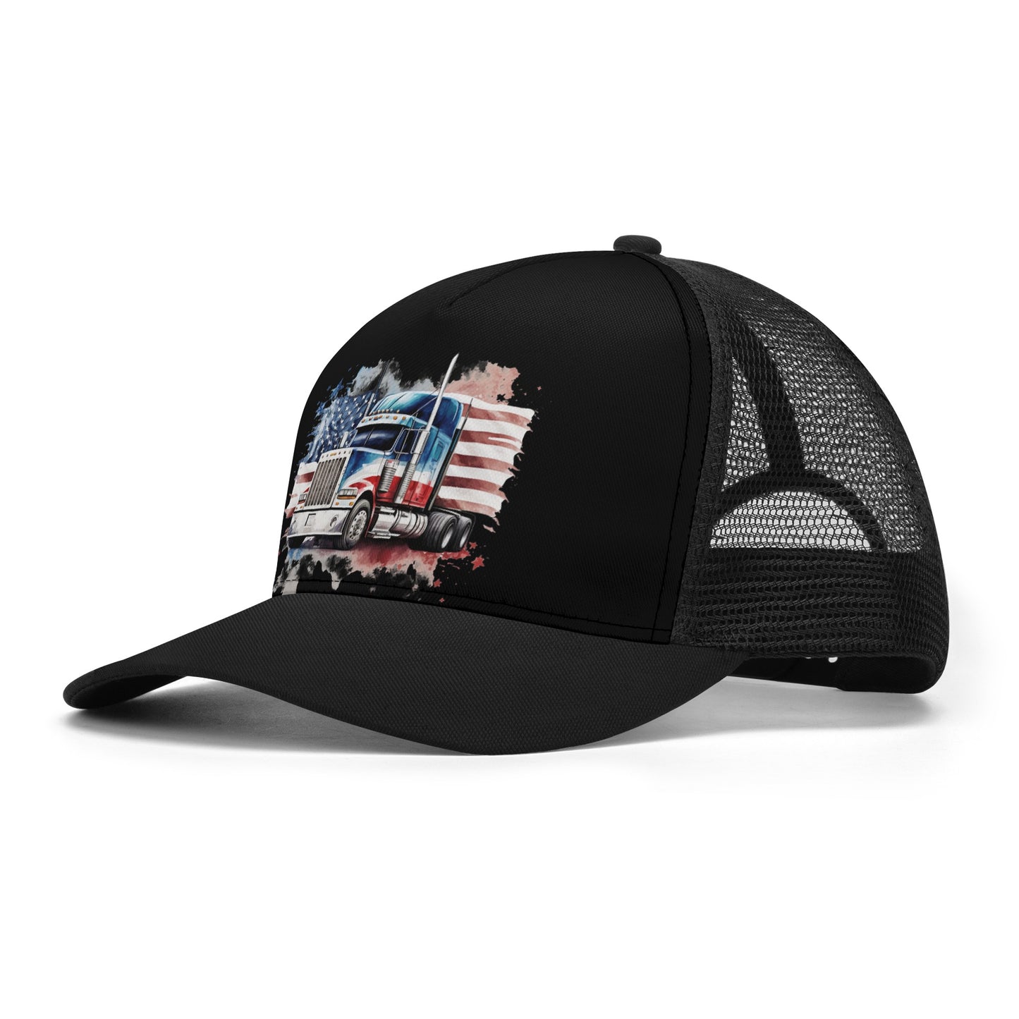 USA Semi Truck Mesh Trucker Hat