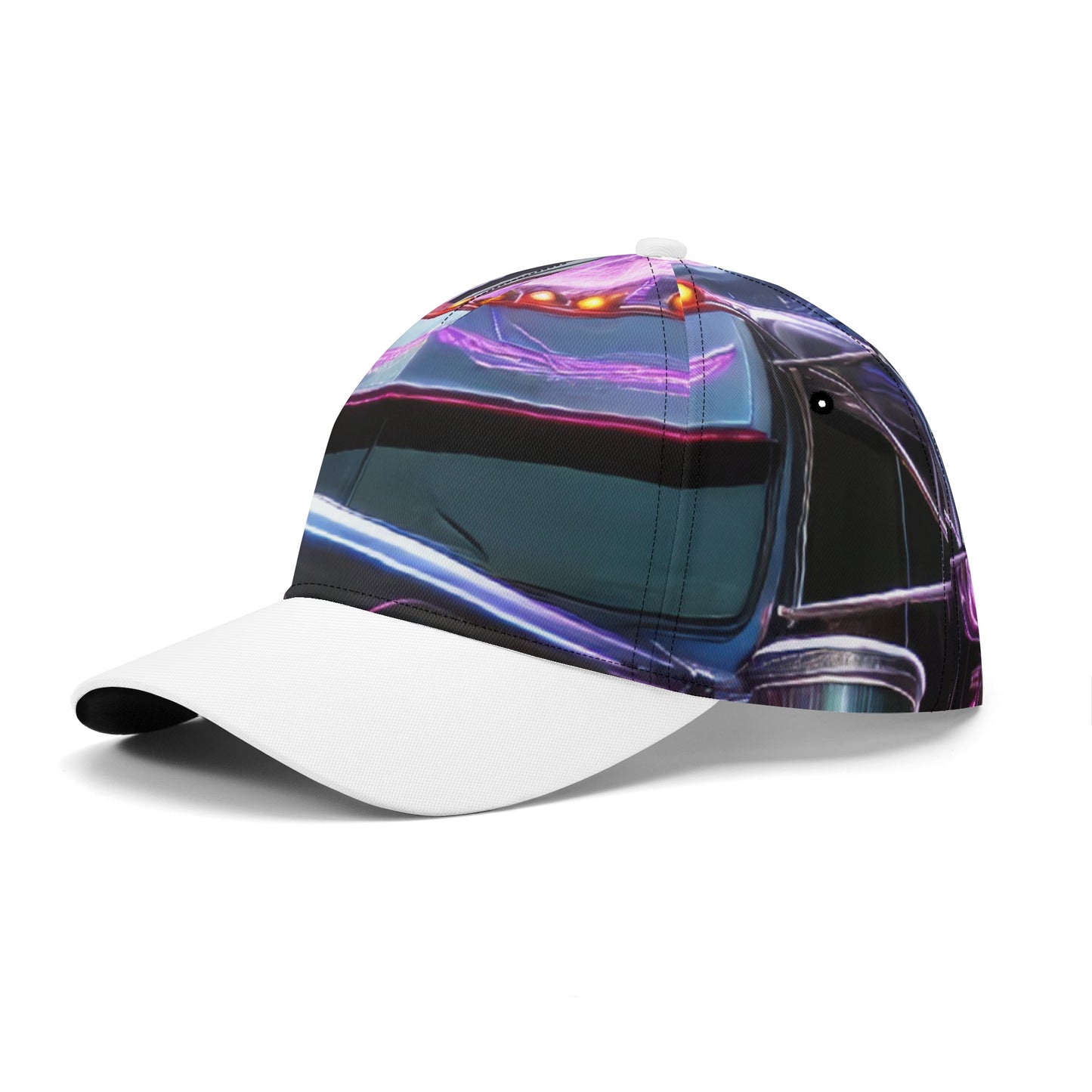 Purple Semi Truck All-over Print Baseball Cap