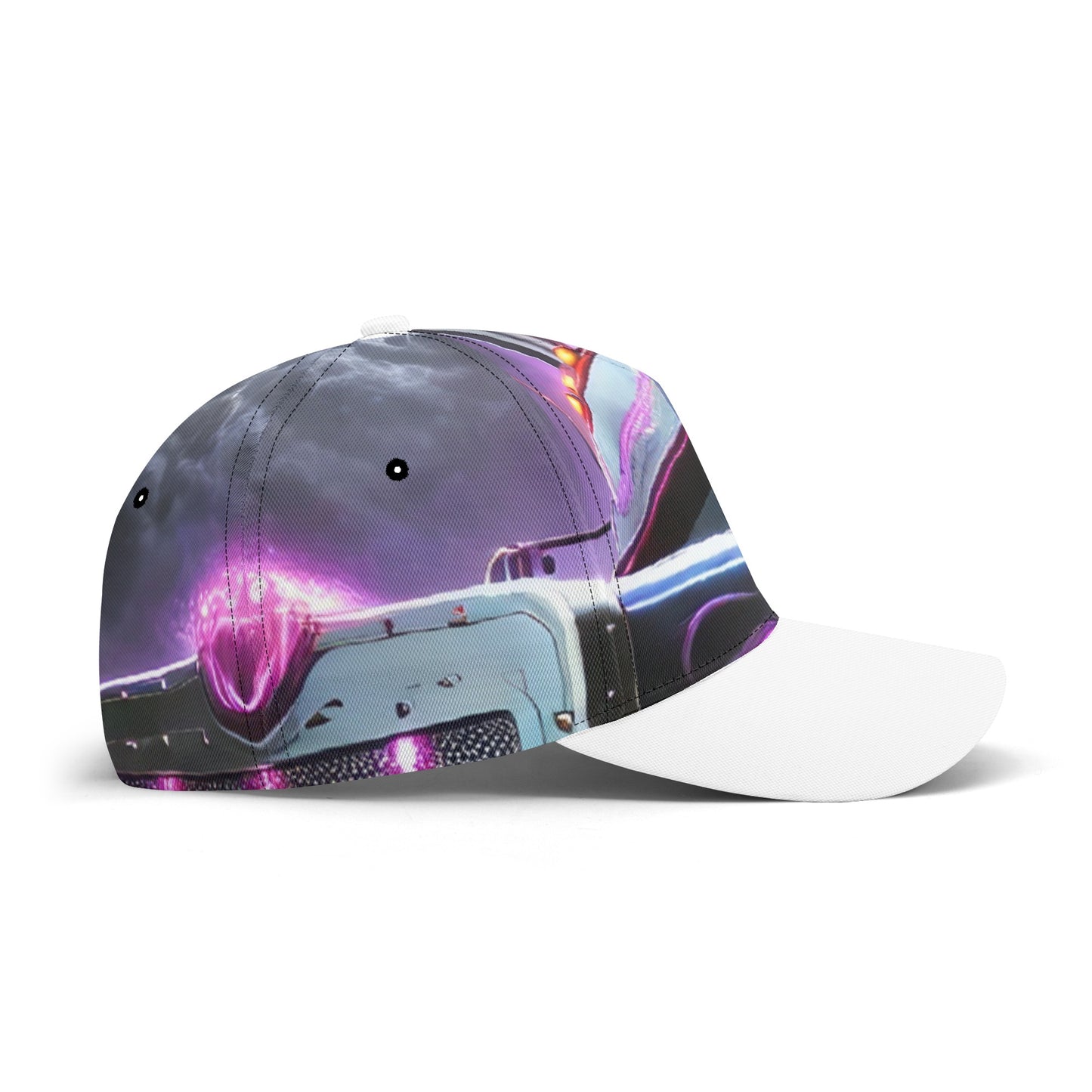 Purple Semi Truck All-over Print Baseball Cap