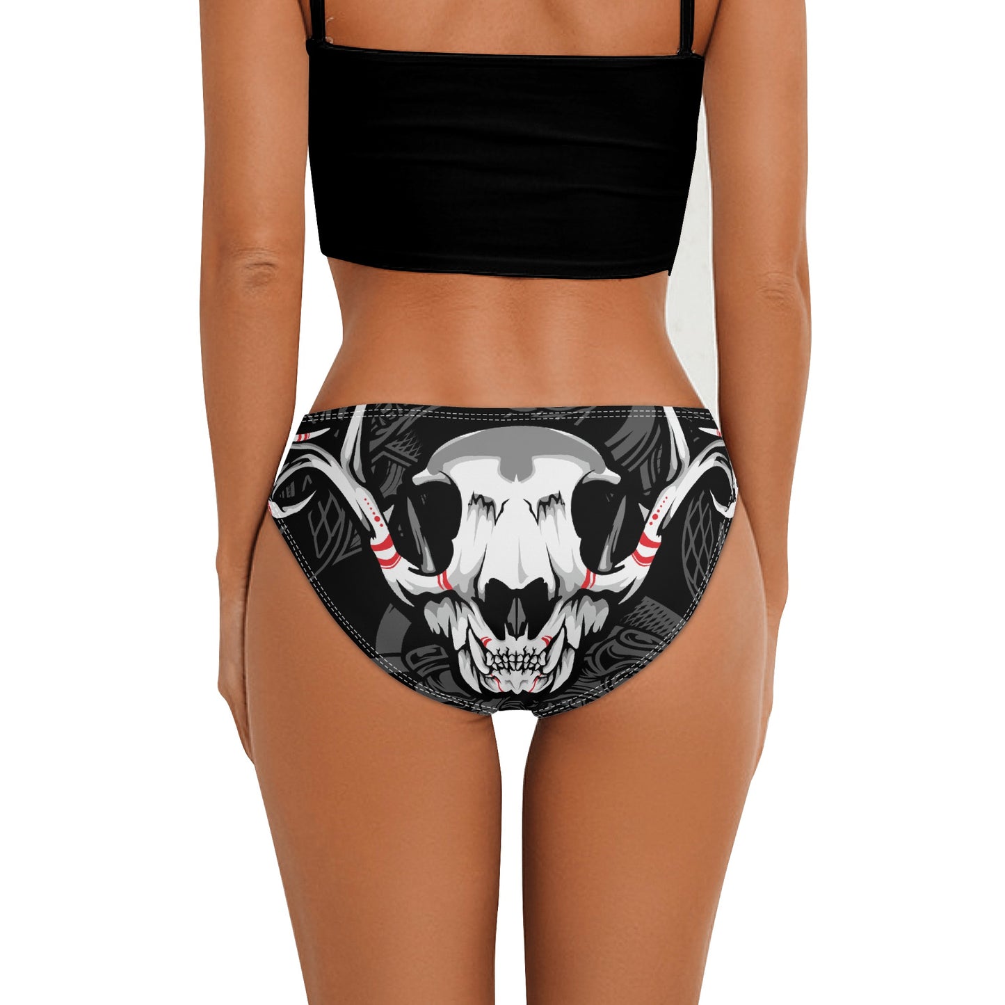 Skull Design Womens Seamless Panties Comfortable Breathable Underwear