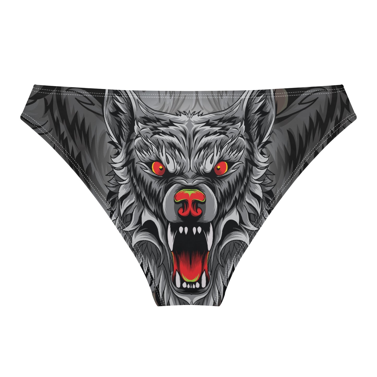 Angry Wolf Design Womens Seamless Panties Comfortable Breathable Underwear