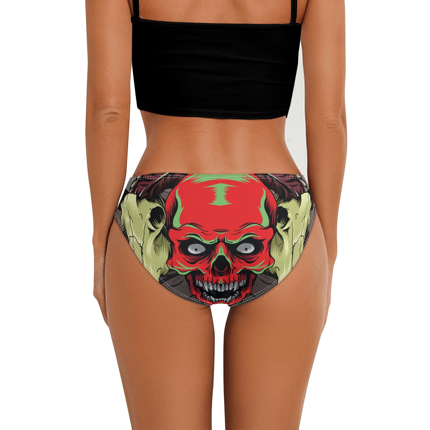 Skull Design Womens Seamless Panties Comfortable Breathable Underwear