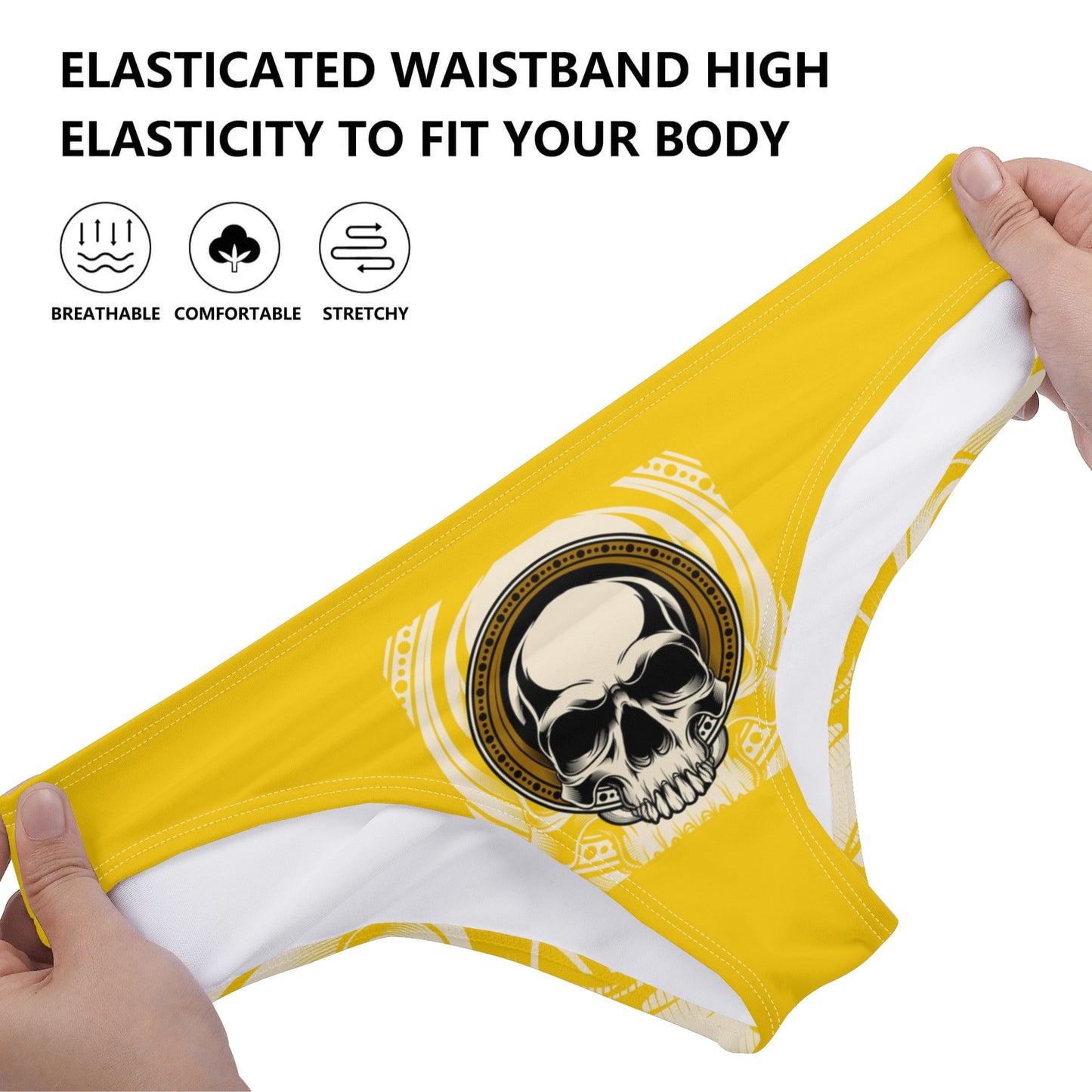 Skull Design Womens Seamless Panties Comfortable Breathable Underwear