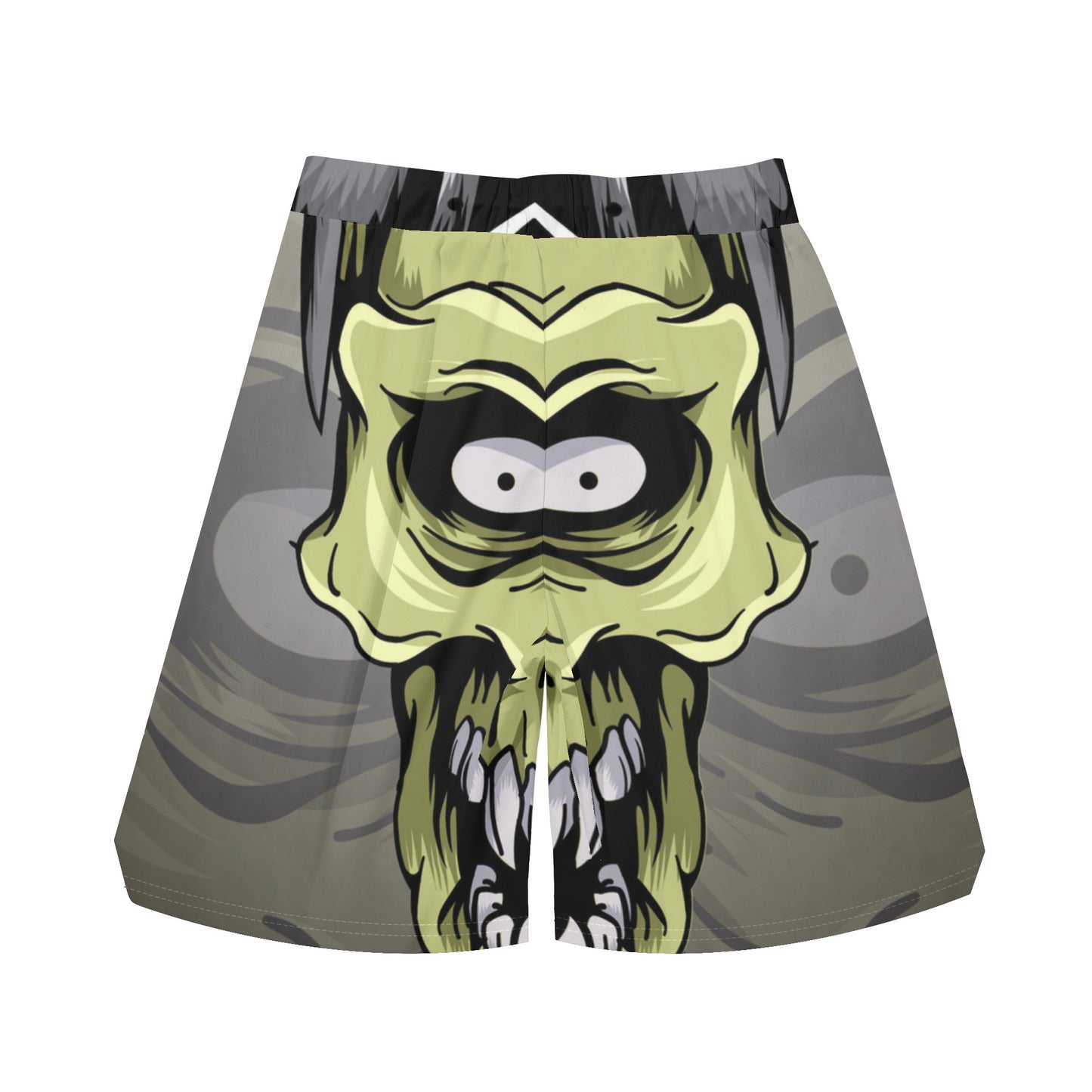 Skull Design Mens Basketball Mesh Shorts Sea Life Swim Trunks