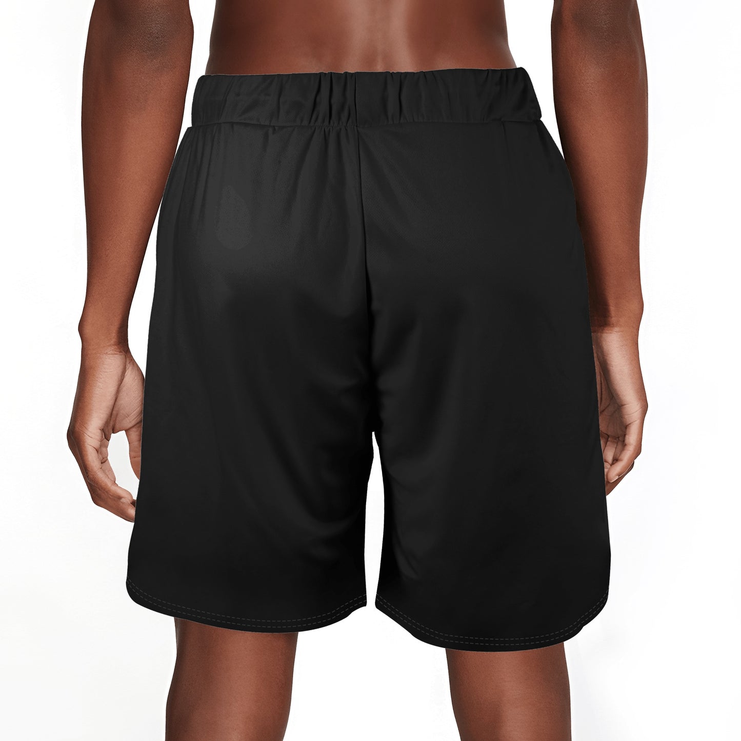 Black USA Semi Truck Mens Basketball Mesh Shorts Sea Life Swim Trunks