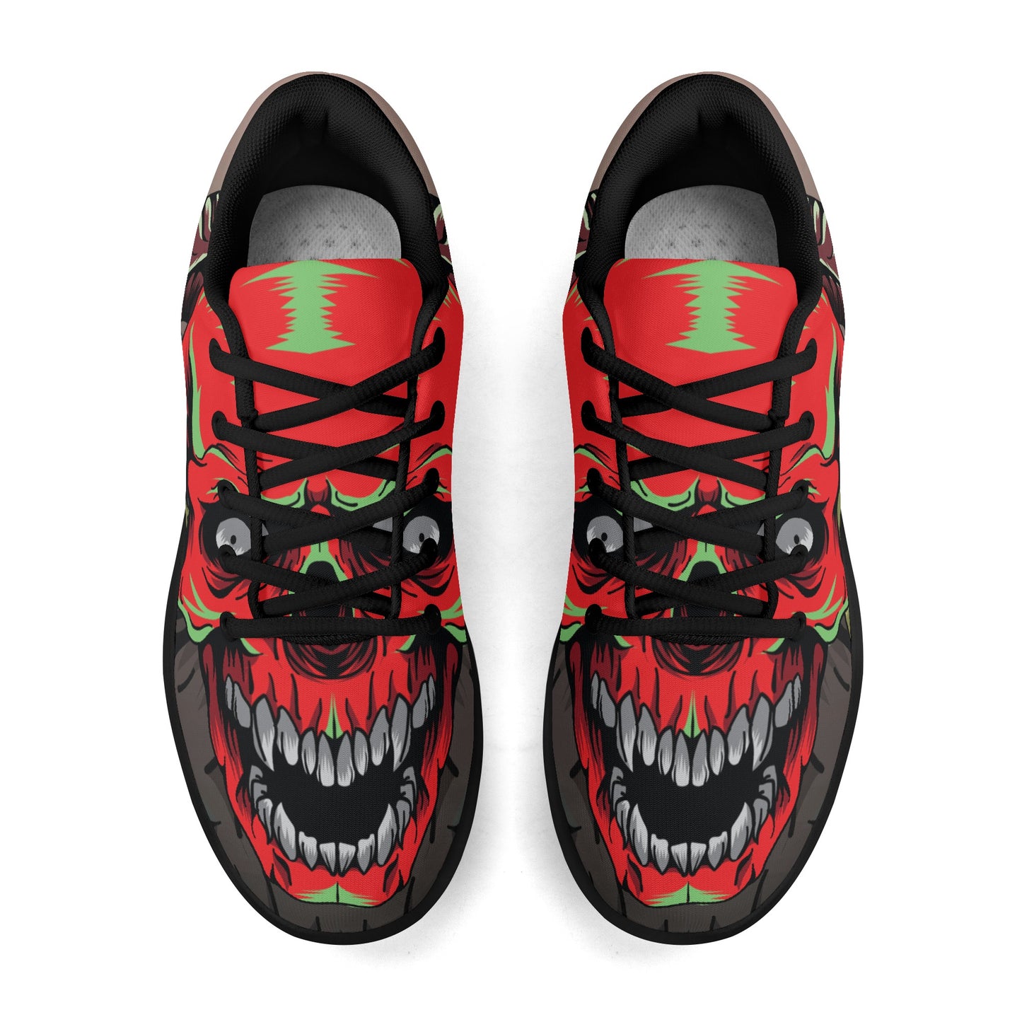 Exclusive Skull Design Adult Soft EVA & Jersey Fleece Fabric for Flat Tennis Shoes Athletic Shoes