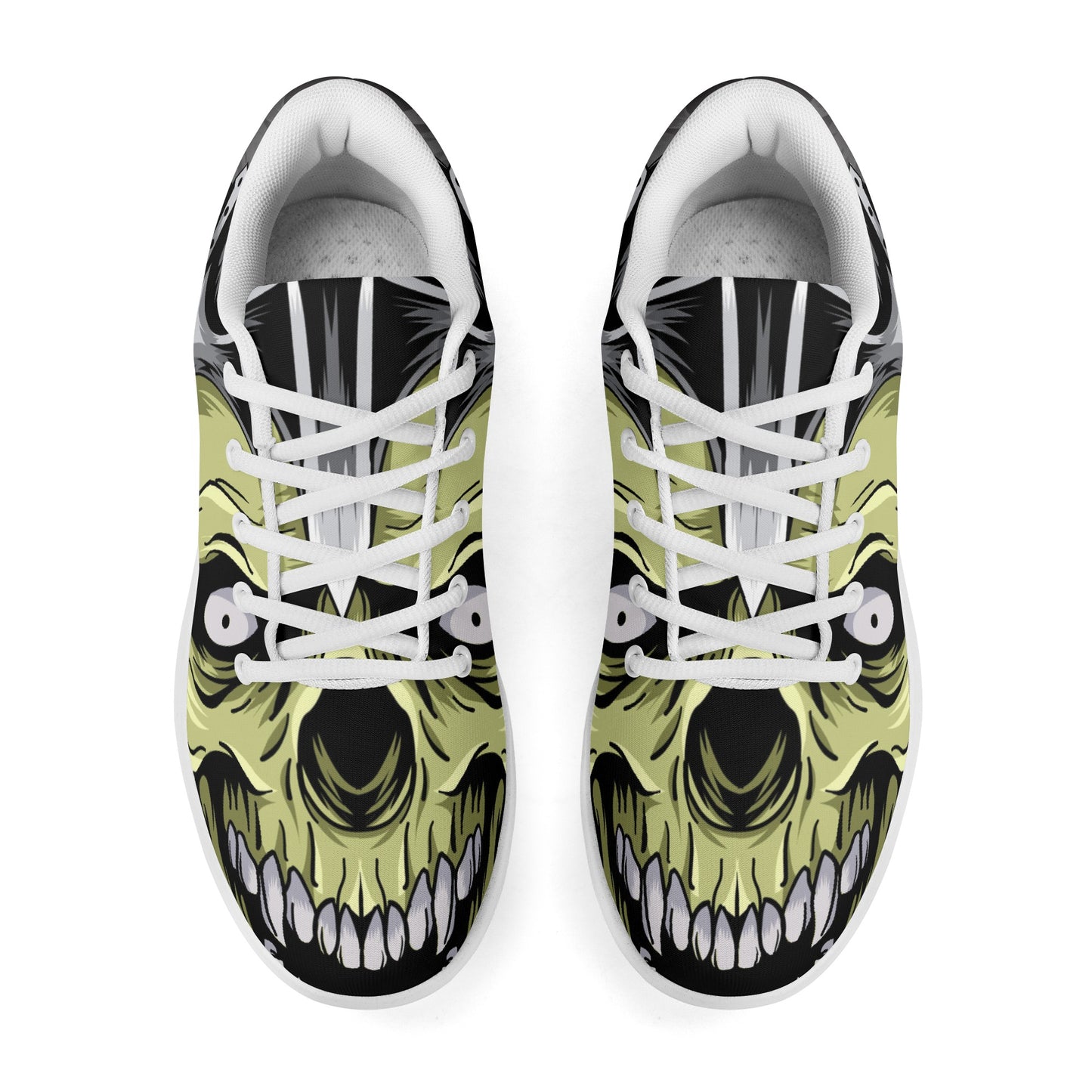 Exclusive Skull Design Adult Soft EVA & Jersey Fleece Fabric for Flat Tennis Shoes Athletic Shoes