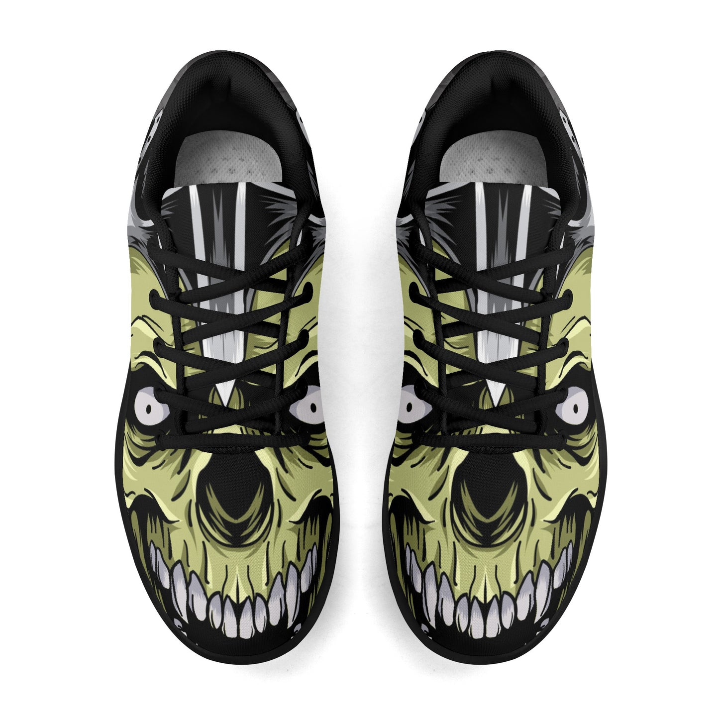 Exclusive Skull Design Adult Soft EVA & Jersey Fleece Fabric for Flat Tennis Shoes Athletic Shoes