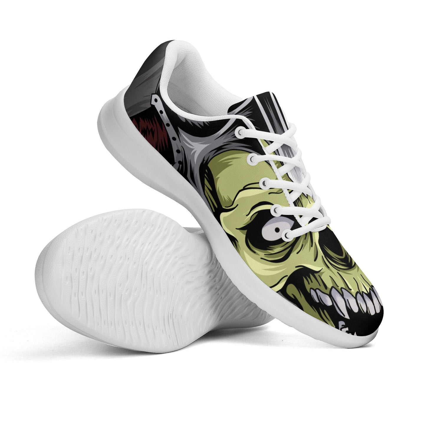 Exclusive Skull Design Adult Soft EVA & Jersey Fleece Fabric for Flat Tennis Shoes Athletic Shoes