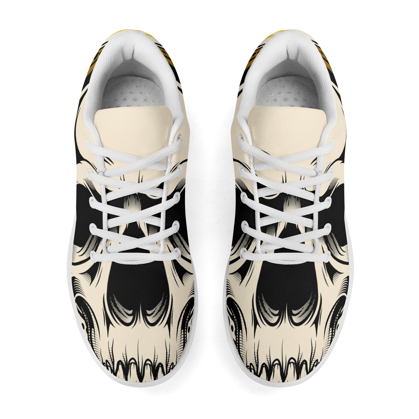 Exclusive Skull Design Adult Soft EVA & Jersey Fleece Fabric for Flat Tennis Shoes Athletic Shoes