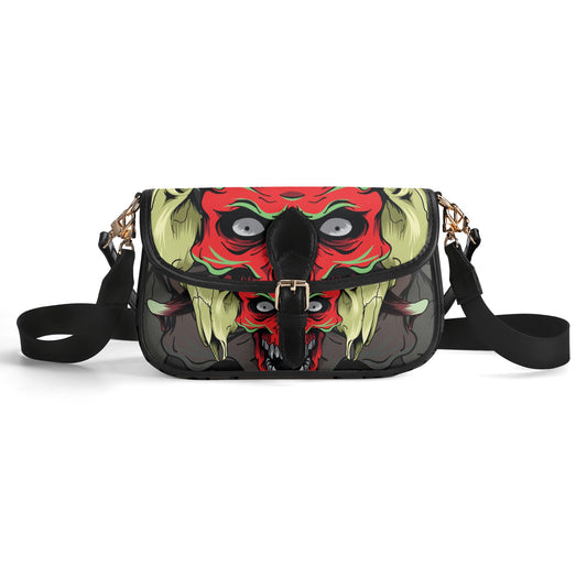 Skull Design Womens PU Chain Crossbody Bag Square bag