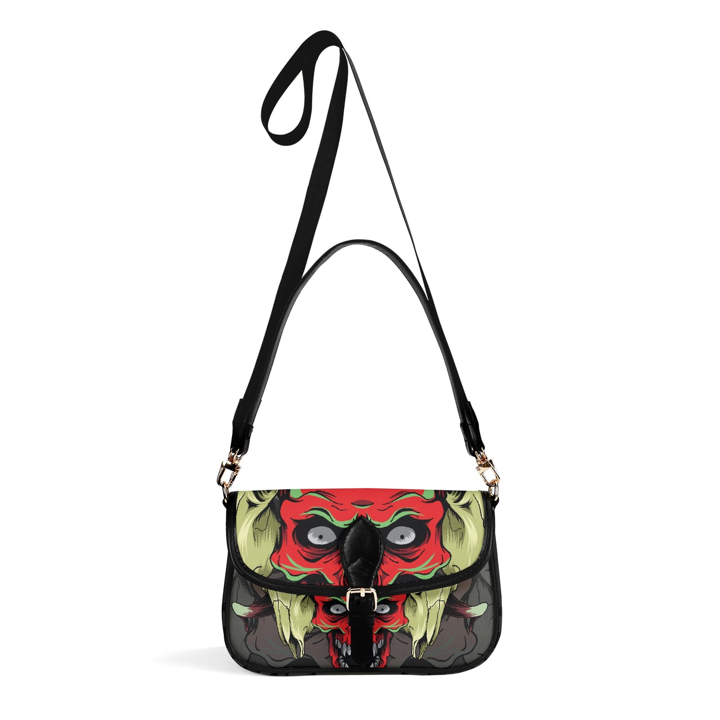 Skull Design Womens PU Chain Crossbody Bag Square bag