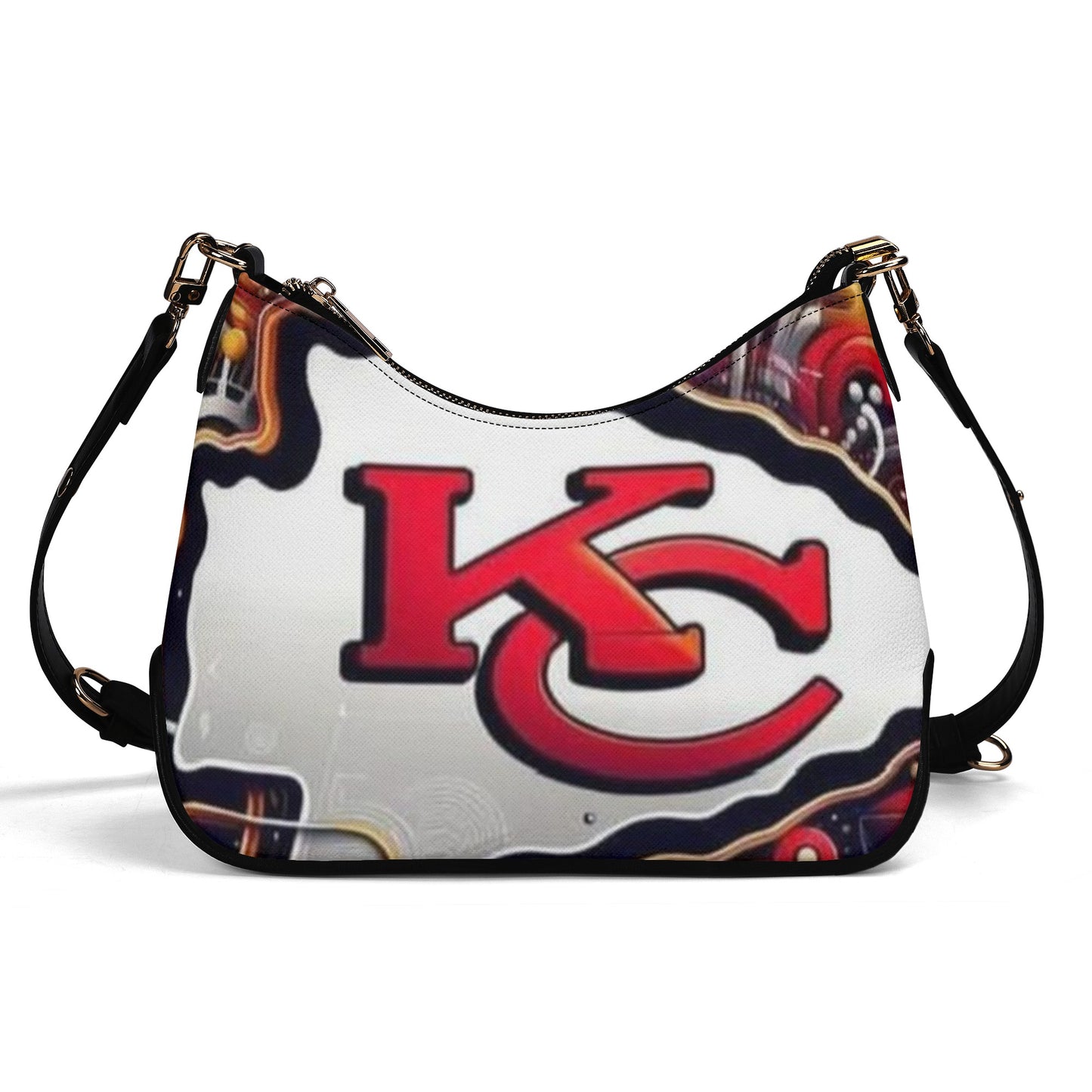 Exclusive Kansas City Chiefs Lady Twill Faux Leather Chain Shoulder Bag