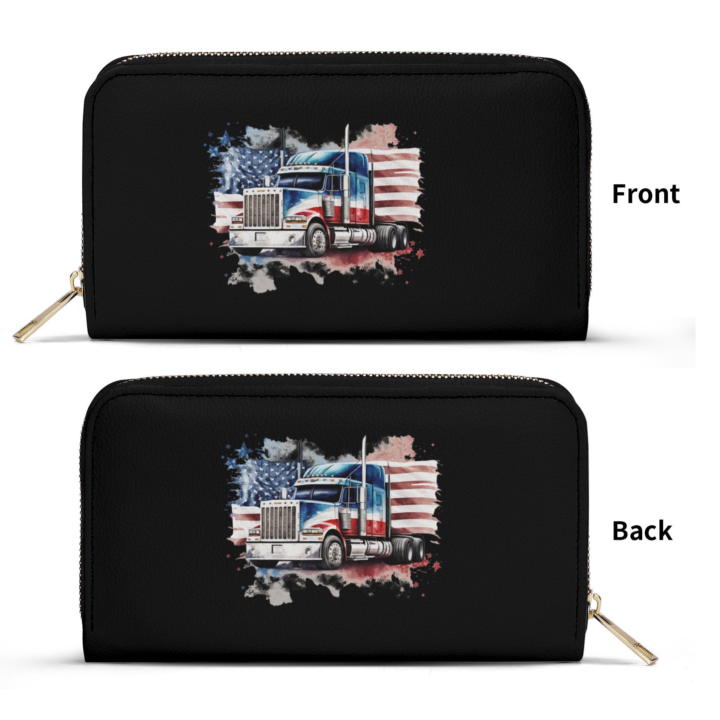 USA Semi Truck Upgraded 2.0 PU Leather Wallet