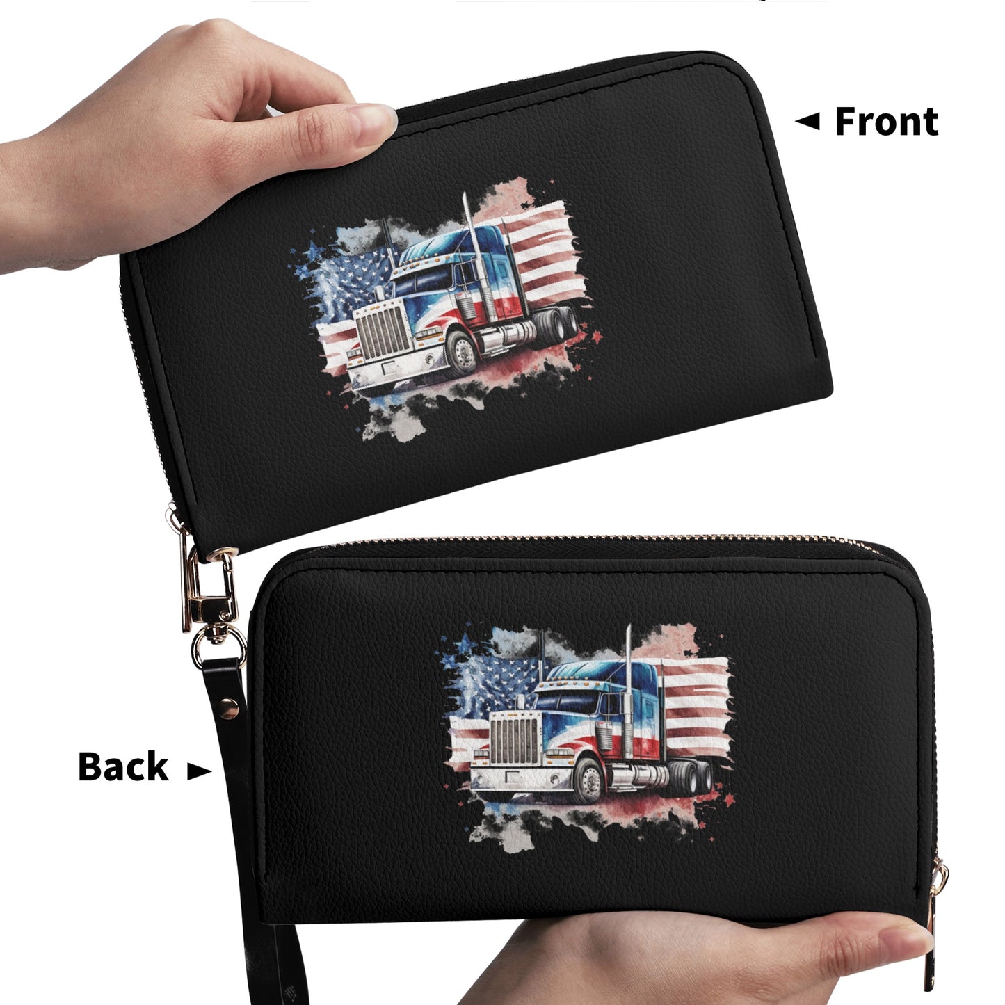 USA Semi Truck Upgraded 2.0 PU Leather Wallet