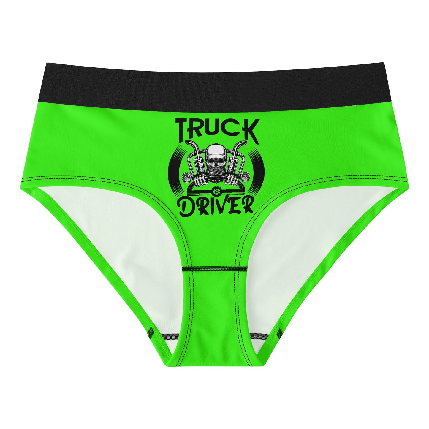 Truck Driver Womens Mid Waisted Briefs