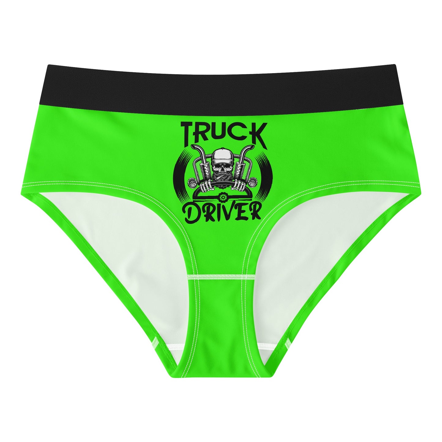 Truck Driver Womens Mid Waisted Briefs