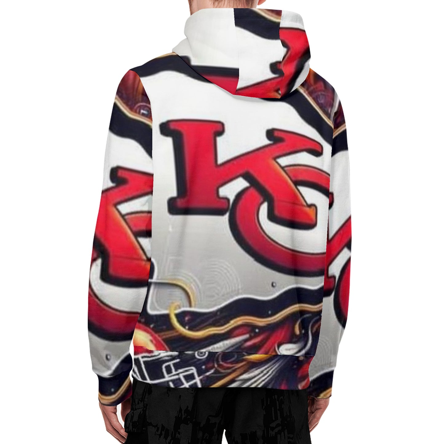 Kansas City Chiefs Adult Full Zip Turtleneck Hoodie Streetwear