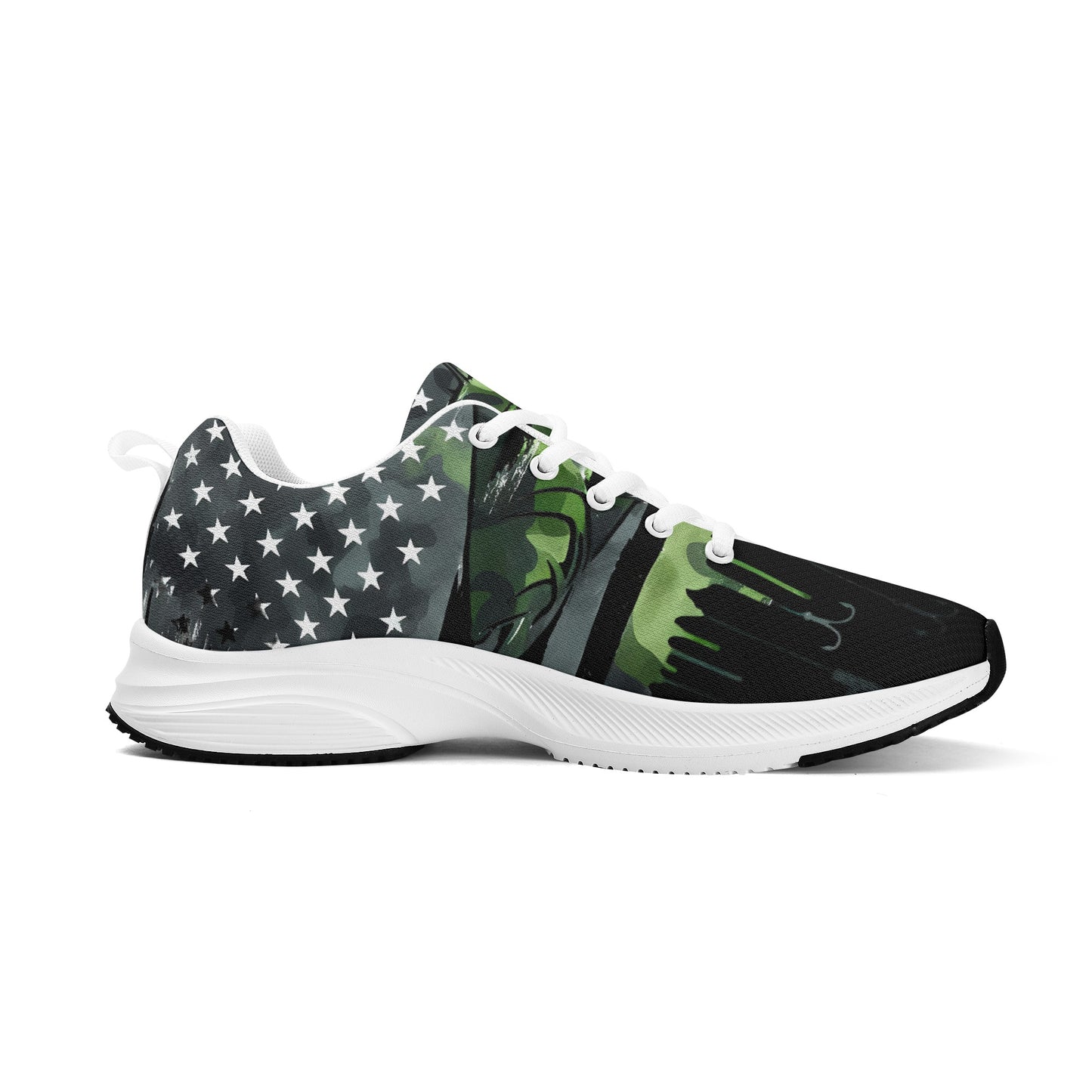 USA Camo Fishing Adult Lightweight Brand Walking Shoes Running Shoes With Personalized Logo /Name