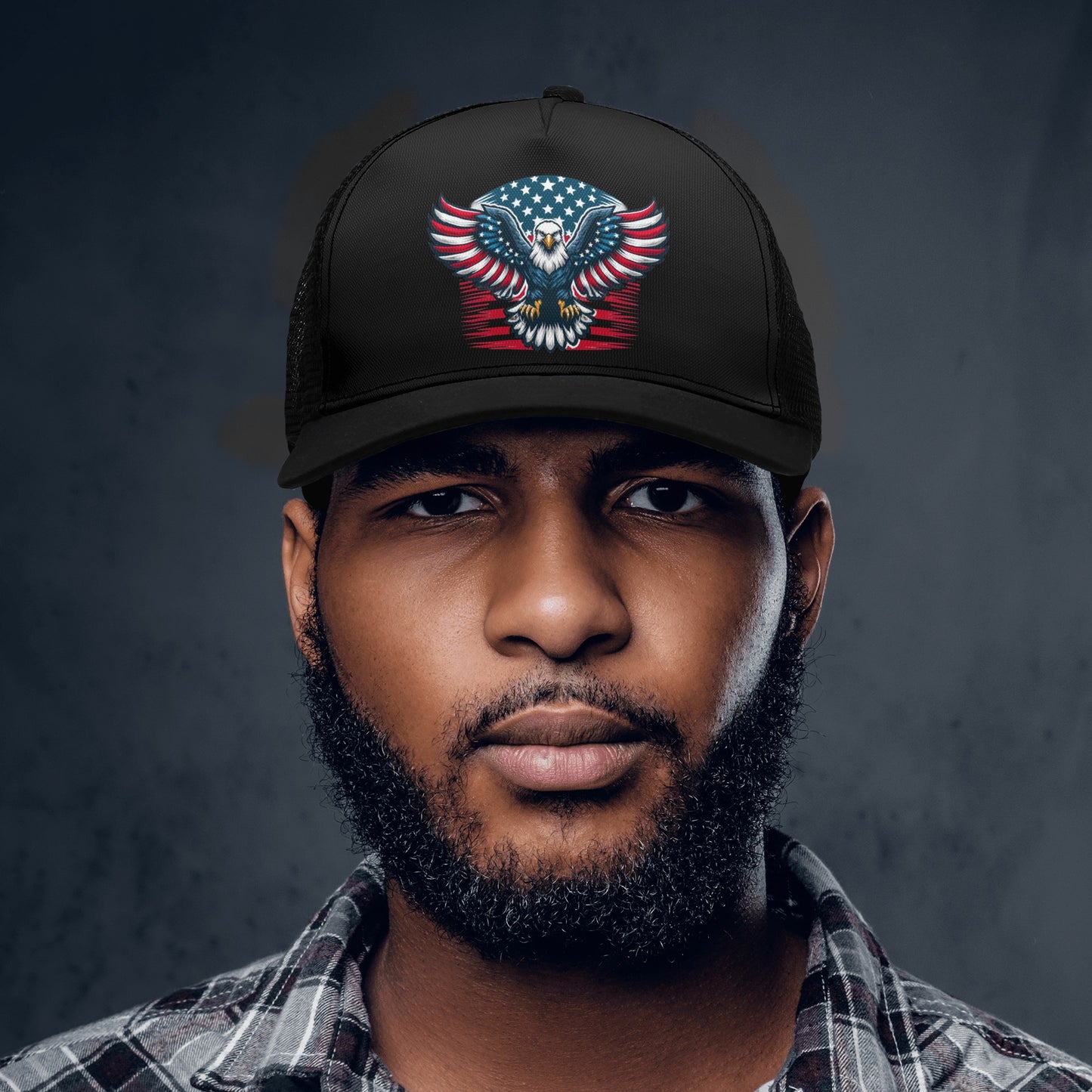 USA Eagle Mesh Trucker Hat