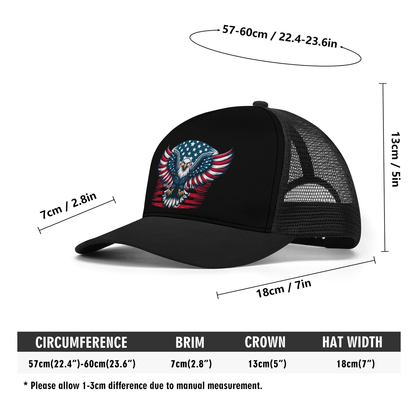 USA Eagle Mesh Trucker Hat