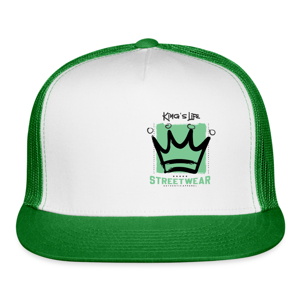 Urban Hat #3 - white/kelly green