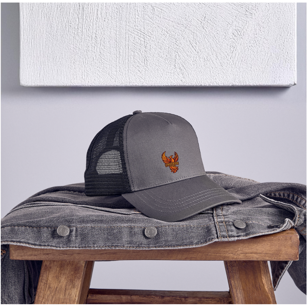 Trucker Life #50 Design Eco Trucker Cap - smoke grey/black