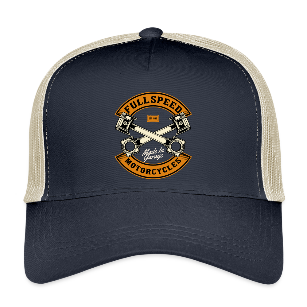 Motorcycle Trucker Hat #7 Eco Trucker Cap - pacific/oyster