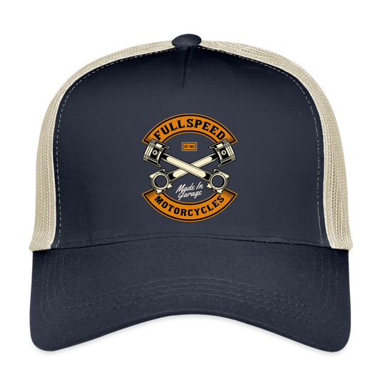 Motorcycle Trucker Hat #7 Eco Trucker Cap - pacific/oyster