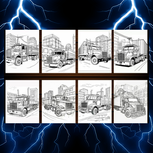 250 Semi Truck Coloring Pages