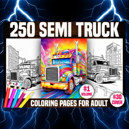 250 Semi Truck Coloring Pages