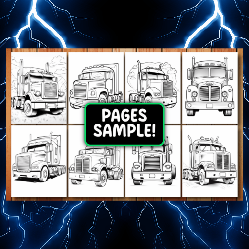 200 Semi Truck Coloring Pages